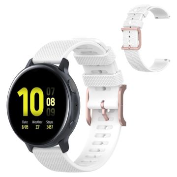 Silikonklokkebånd for Samsung Galaxy Watch 3 (41mm) / Active - Hvit