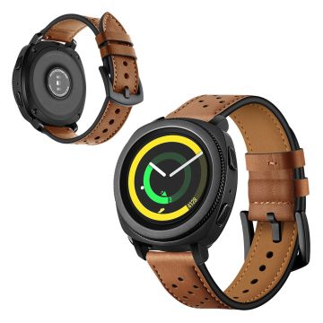 Samsung Gear Sport ekte skinn klokkereim - Brun