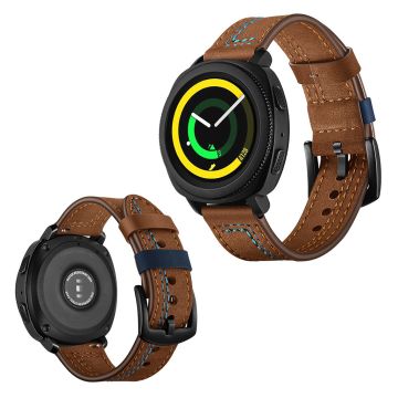 Samsung Gear Sport sy innredning ekte skinn klokkereim - Brun