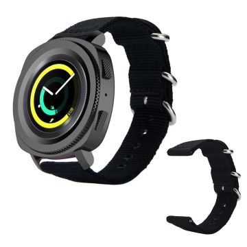 Samsung Gear Sport enkel nylon klokkereim - Svart