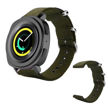 Samsung Gear Sport enkel nylon klokkereim - Army Grønn