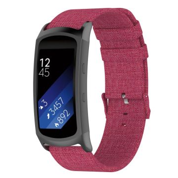 Samsung Gear Fit2 Pro klokkereim av kanvas materiale - rød