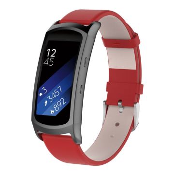 Samsung Gear Fit2 Pro ekte skinnurband - Rød