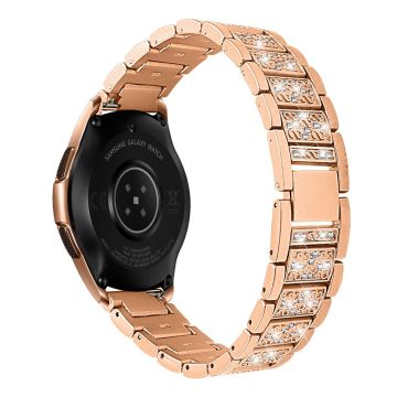 Samsung Galaxy Watch (42mm) Rhinestone Dekor Klokkereim - Gull