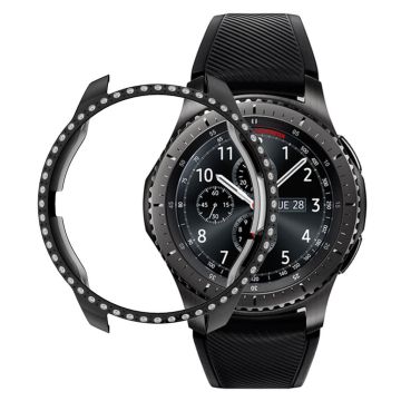 Samsung Galaxy Watch (42mm) Rhinestone Dekor Ramme - Svart