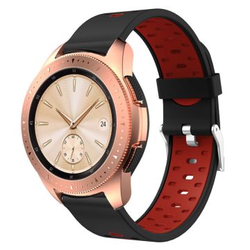 Samsung Galaxy Watch (42mm) Dual-Color Silikon Klokkereim - Svart / Rød