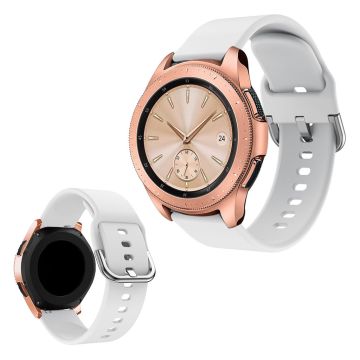 Samsung Galaxy Watch (42mm) Silikon smartklokke Bandet - Hvit