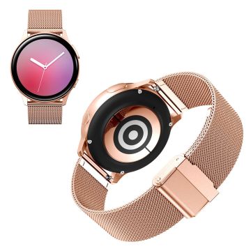 Samsung Galaxy Watch Active 2 - 40 mm klokkerem i rustfritt stål + klipsdesign - Rose Gull