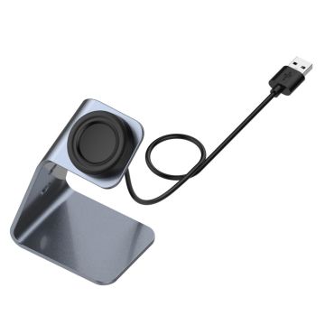 USB-ladestasjon i aluminium for Samsung-klokker - Grå