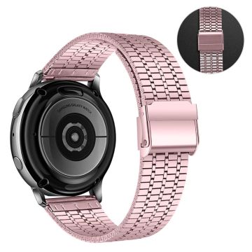 Samsung Galaxy Watch 3 (41 mm) / Watch (42 mm) klokkerem i rustfritt stål med syv perler - Rosa Rose