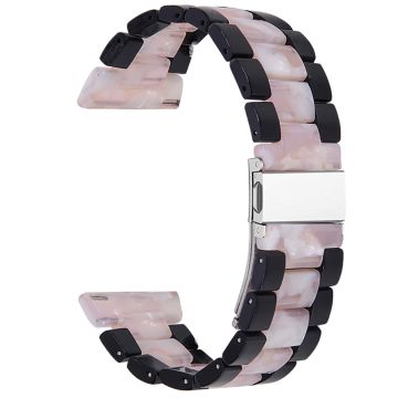 20 mm fargespleiset harpiks urrem for Samsung Galaxy Watch - Svart / Rosa