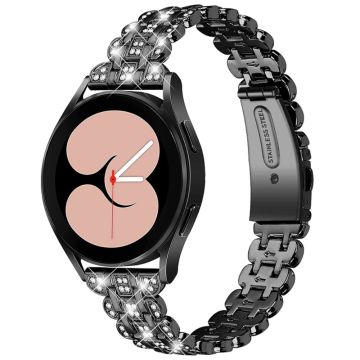 Samsung Galaxy Watch 3 (41 mm) / Watch (42 mm) klokkerem med rhinestone-dekor - Svart