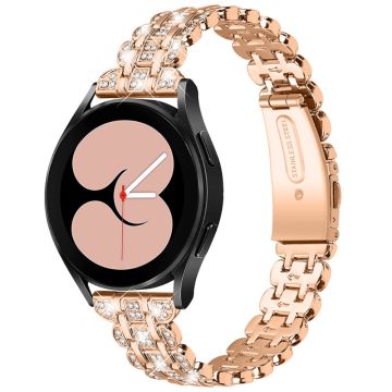 Samsung Galaxy Watch 3 (41 mm) / Watch (42 mm) klokkerem med rhinestone-dekor - Rose Gull