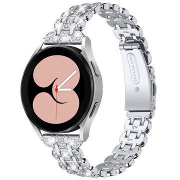 Samsung Galaxy Watch 3 (41 mm) / Watch (42 mm) klokkerem med rhinestone-dekor - Sølv