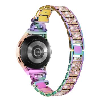 3-perler med rhinestone-dekor i rustfritt stål til Samsung Galaxy Watch 6 / 6 Classic / 5 / 4 - Flerfarget