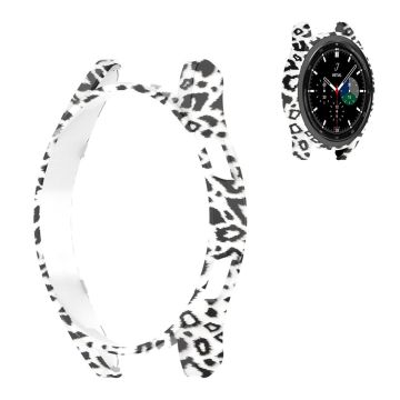 Samsung Galaxy Watch 4 Classic (42 mm) unikt beskyttelsesdeksel - Hvit Leopard