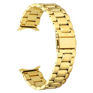 Stilig klokkerem i rustfritt stål med 5 perler til Samsung Galaxy Watch 4 Classic (42 mm) / Watch (46 mm) - Gull