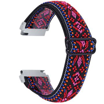 Elastisk klokkerem med unik design for Samsung Galaxy Watch - Rød Tribal Blomstermønster