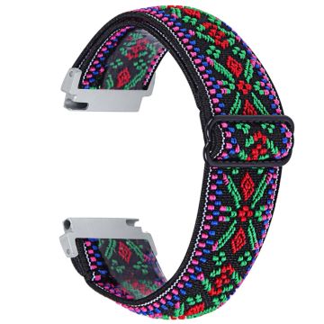 Elastisk klokkerem med unik design for Samsung Galaxy Watch - Trefarget Tribal Blomstermønster