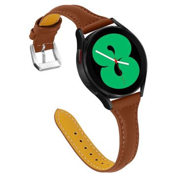 Seamline stil kuskinn ekte lærklokkerem for Samsung Galaxy Watch - Brun