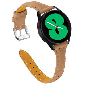 Seamline stil kuskinn ekte lærklokkerem for Samsung Galaxy Watch - Kaffe