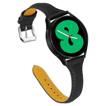 Seamline stil kuskinn ekte lærklokkerem for Samsung Galaxy Watch - Svart