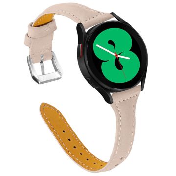 Seamline stil kuskinn ekte lærklokkerem for Samsung Galaxy Watch - Aprikos