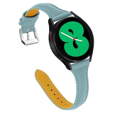 Seamline stil kuskinn ekte lærklokkerem for Samsung Galaxy Watch - Blå