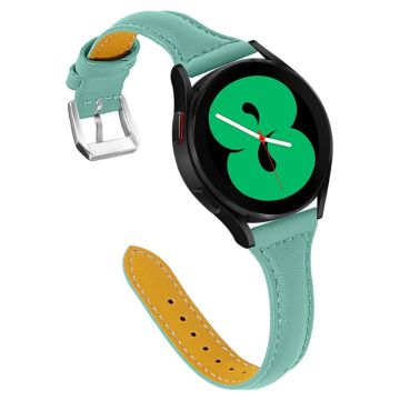 Seamline stil kuskinn ekte lærklokkerem for Samsung Galaxy Watch - Blågrønn