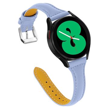 Seamline stil kuskinn ekte lærklokkerem for Samsung Galaxy Watch - Lyseblå