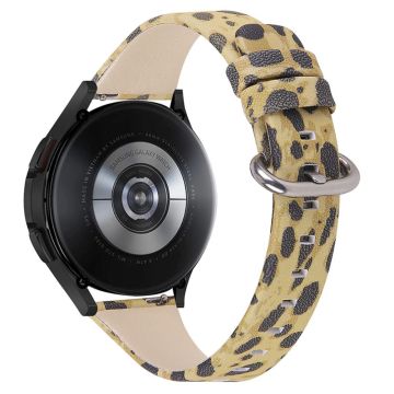 Leopardmønstret klokkerem i ekte skinn til Samsung Galaxy Watch - Armygrønn Leopard