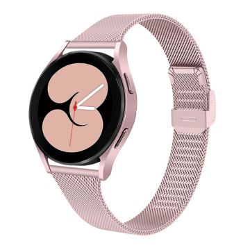 20 mm milanesisk klokkerem i rustfritt stål til Samsung Galaxy Watch 4 - Rosa Rose