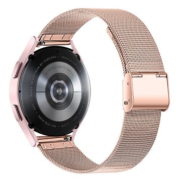 20 mm milanesisk klokkerem i rustfritt stål til Samsung Galaxy Watch 4 - Rose Gull