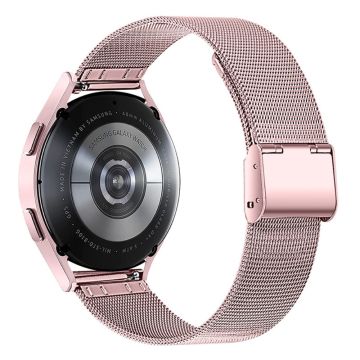 20 mm milanesisk klokkerem i rustfritt stål til Samsung Galaxy Watch 4 - Rosa Rose