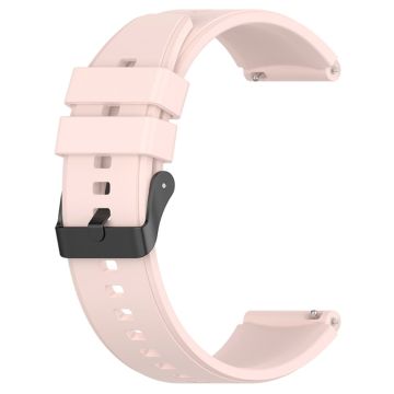 20 mm enkel klokkerem i silikon for Samsung-klokke med svart spenne - Rosa