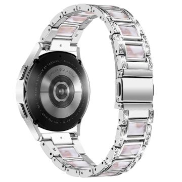 Urrem med rhinestone-dekor i harpiks til Samsung Galaxy Watch 4 - Sølv / Rosa Miks