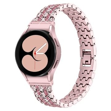 Urrem med rhinestone-dekor til Samsung Galaxy Watch 4 - Rosa Rose / Rose