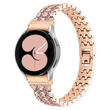 Urrem med rhinestone-dekor til Samsung Galaxy Watch 4 - Rose Gull / Rose