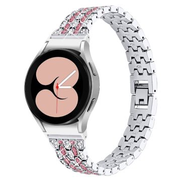 Urrem med rhinestone-dekor til Samsung Galaxy Watch 4 - Sølv / Rose