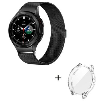 Samsung Galaxy Watch 5 (40 mm) klokkerem i rustfritt stål med gjennomsiktig deksel - Svart