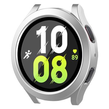 HAT-PRINCE Samsung Galaxy Watch 5 (40mm) / 4 (40mm) deksel med herdet glass - Lyst Sølv