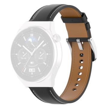 Samsung Galaxy Watch 5 / 5 Pro / Watch 4 klokkerem i ekte skinn - Svart