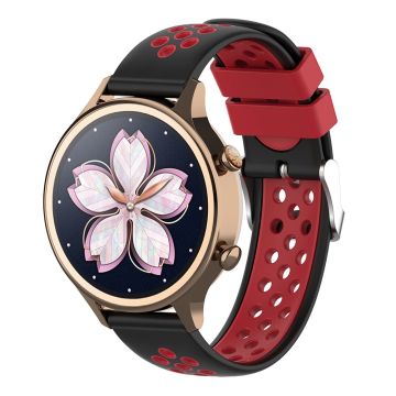 Samsung Galaxy Watch 5 (44 mm) / (40 mm) / Pro tofarget klokkerem i silikon - Svart / Rød