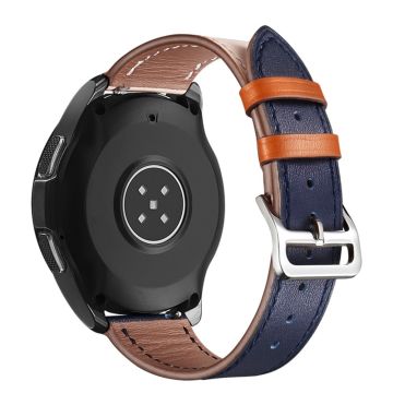 Samsung Galaxy Watch 5 / 5 Pro urrem i ekte skinn med tekstur - Beige / Indigo