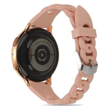 Silikonklokkerem i sirkelkoblingsstil Samsung Galaxy Watch 5 / 5 Pro / 4 - Rosa