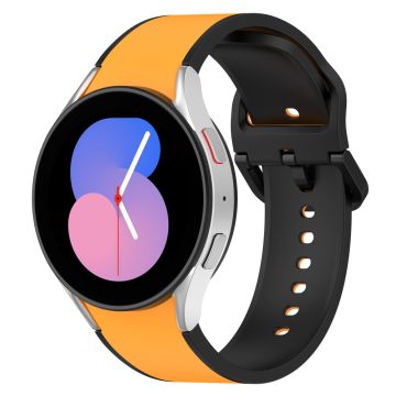 Samsung Galaxy Watch 5 / 4 / 3 tofarget klokkerem i silikon - Gul / Svart