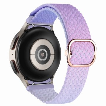 Samsung Galaxy Watch 5 / 5 Pro / 4 elastisk nylonklokkerem i to farger - Lilla / Blå