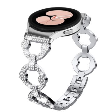 Samsung Galaxy Watch 5 / 5 Pro / (42 mm) klokkerem med rhinestone-dekor - Sølv