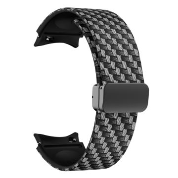 Samsung Galaxy Watch 5 (44mm) / (40mm) / 4 (44mm) / (40mm) mønster silikonklokkerem - Karbonfiber Mønster