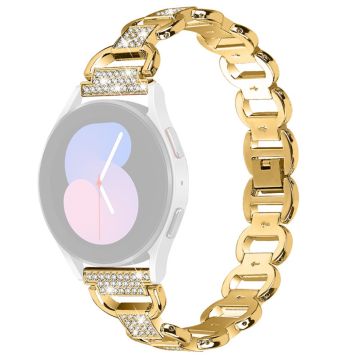 Urrem med rhinestone-dekor til Samsung Galaxy Watch 5 / 4 - Gull